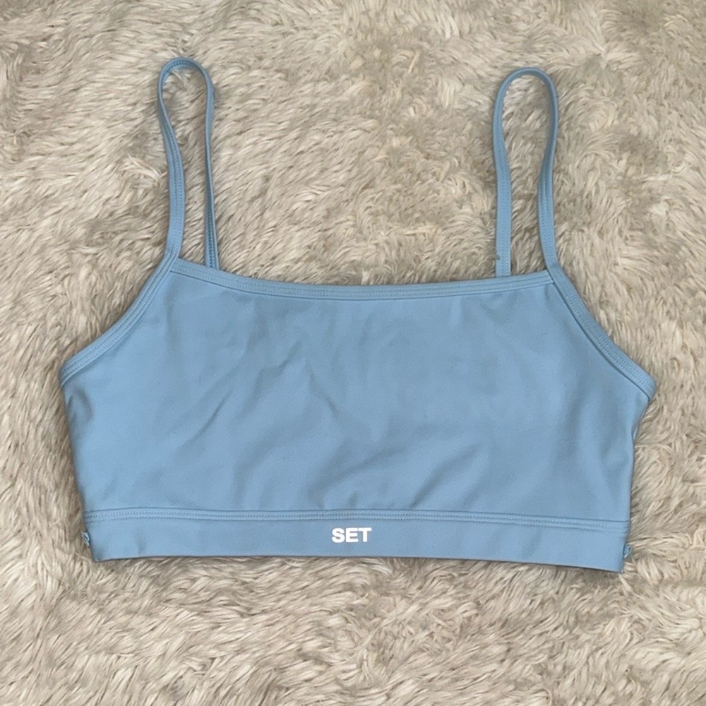 SET Active Blue Crop Top